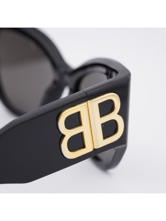 Balenciaga BB0322S 002 Sunglasses Black Butterfly Frame, Grey Lenses main image 8